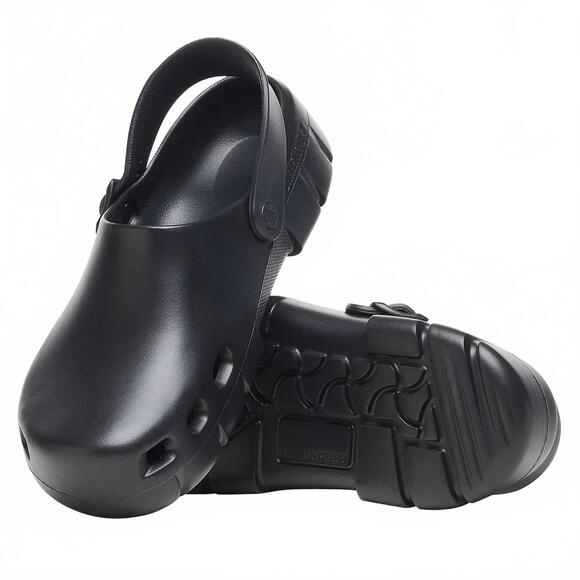 NEW BIRKENSTOCK men\'s birki flow clog in black